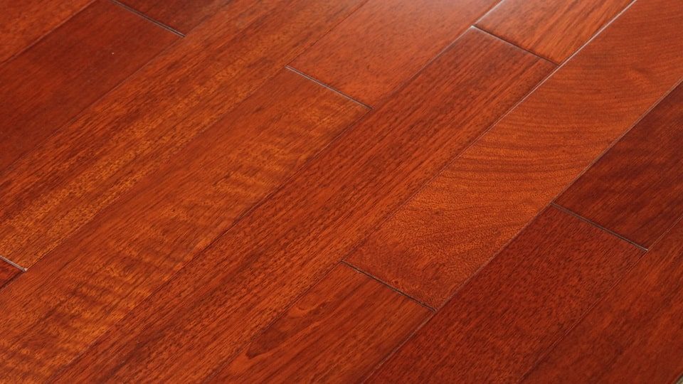 Ferma Brazilian Cherry (JATOBA) – Natural, Ebony Smooth by Ferma Flooring, ebony engineered wood flooring, plank sample