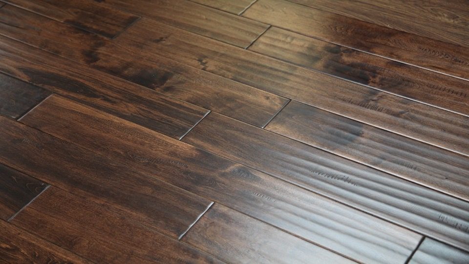 Ferma Engineered Maple – Brick Handscraped & Wire Brushed by Ferma Flooring, engineered wood flooring, detail view
