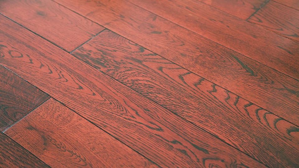 Ferma Value Oak – Gunstock, Mocha, Onyx Smooth by Ferma Flooring, gunstock engineered wood flooring, plank sample