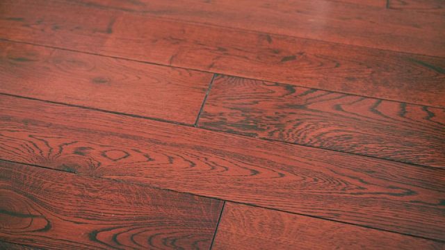 Ferma Value Oak – Gunstock, Mocha, Onyx Smooth by Ferma Flooring, gunstock engineered wood flooring, detail view
