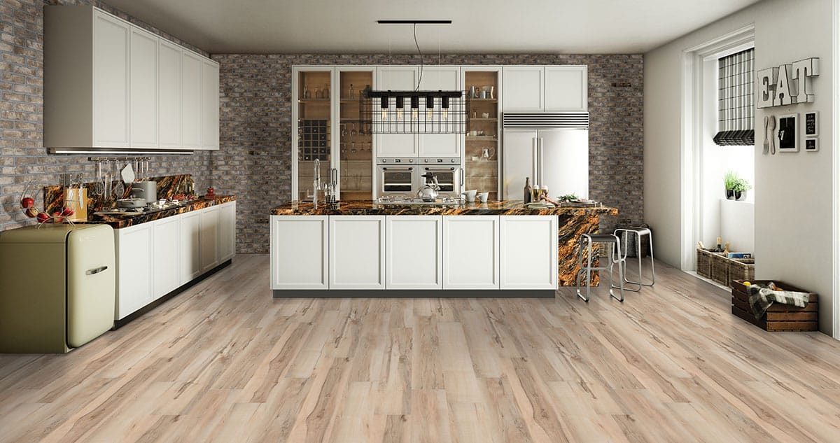 MSI Surfaces LVP – Blonde Akadia by MSI Surfaces, blonde luxury vinyl tile flooring, detail view