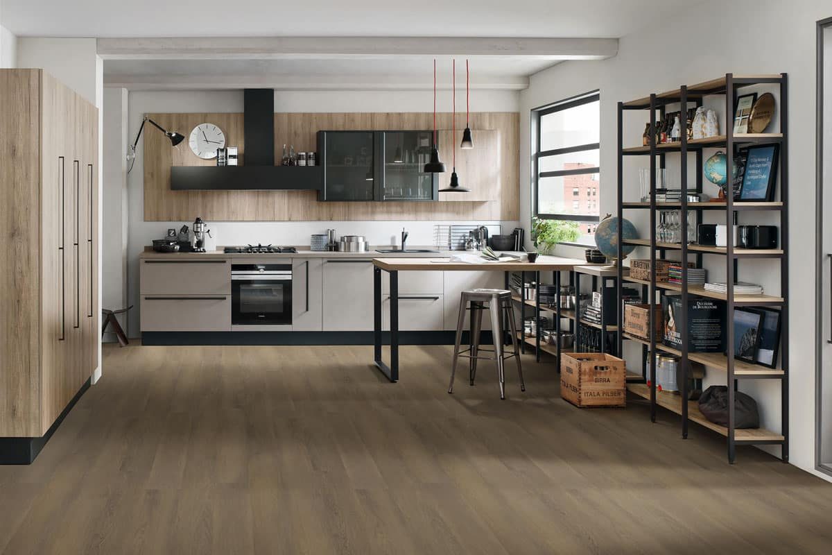 MSI Surfaces LVP – Bruno Brown by MSI Surfaces, brown luxury vinyl tile flooring, detail view