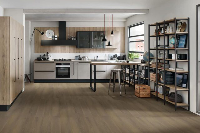 MSI Surfaces LVP – Bruno Brown by MSI Surfaces, brown luxury vinyl tile flooring, detail view