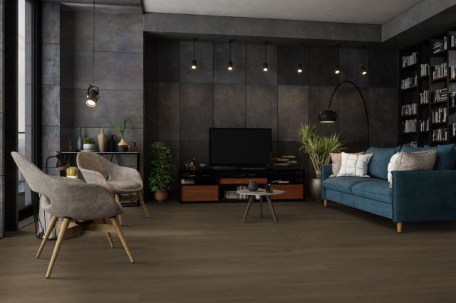 MSI Surfaces LVP – Bruno Brown by MSI Surfaces, brown luxury vinyl tile flooring, detail view