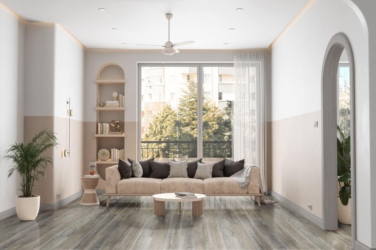 MSI Surfaces LVP – Gray-Dark Stableton by MSI Surfaces, gray-dark luxury vinyl tile flooring, detail view