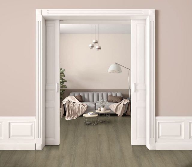 MSI Surfaces LVP – Brown Sunnyset by MSI Surfaces, brown luxury vinyl tile flooring, detail view