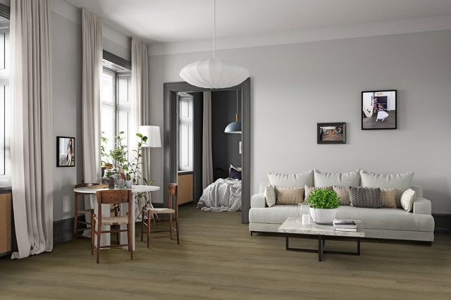 MSI Surfaces LVP – Brown Sunnyset by MSI Surfaces, brown luxury vinyl tile flooring, detail view