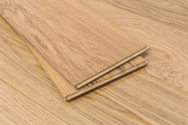 Montserrat Floor European Oak – Tan Wirebrushed by Montserrat Floor, tan european oak engineered wood flooring, detail view