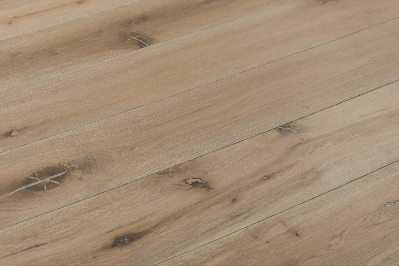 Montserrat Floor Oak – Brown Wirebrushed by Montserrat Floor, brown oak engineered wood flooring, detail view
