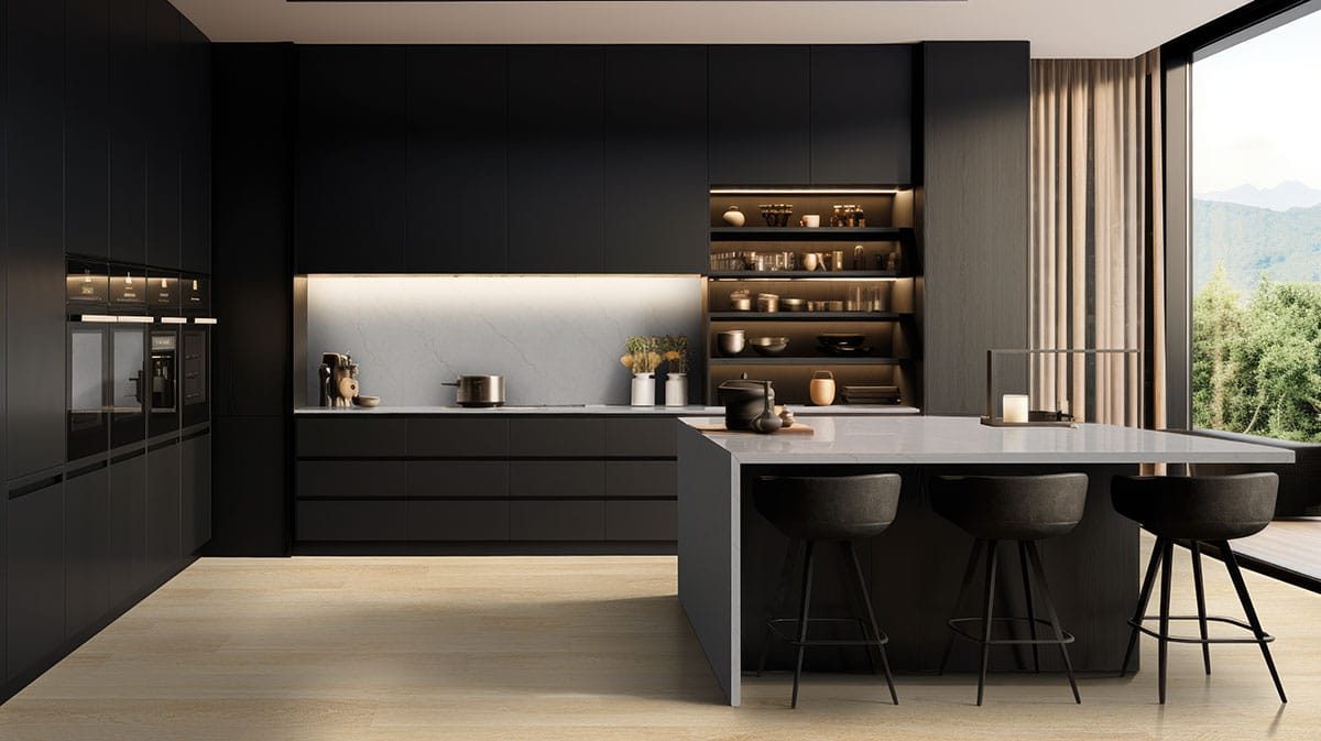 MSI Surfaces LVP – Blonde Bayside Buff by MSI Surfaces, blonde luxury vinyl tile flooring, detail view