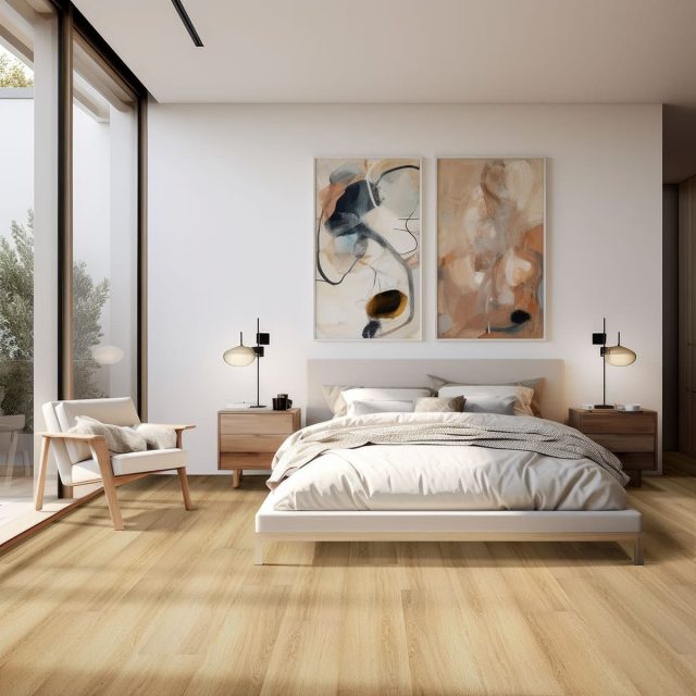 MSI Surfaces LVP – Blonde by MSI Surfaces, blonde luxury vinyl tile flooring, detail view