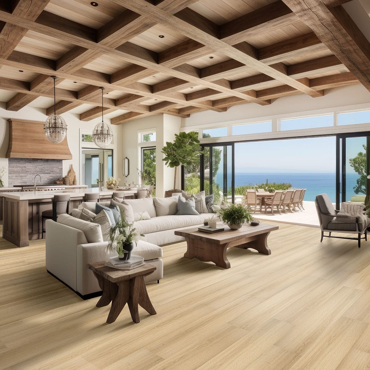 MSI Surfaces LVP – Blonde by MSI Surfaces, blonde luxury vinyl tile flooring, detail view