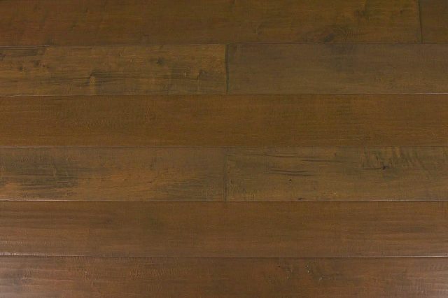 Montserrat Floor Engineered Maple – Brown Distressed/Handscraped by Montserrat Floor, brown maple engineered wood flooring, plank sample