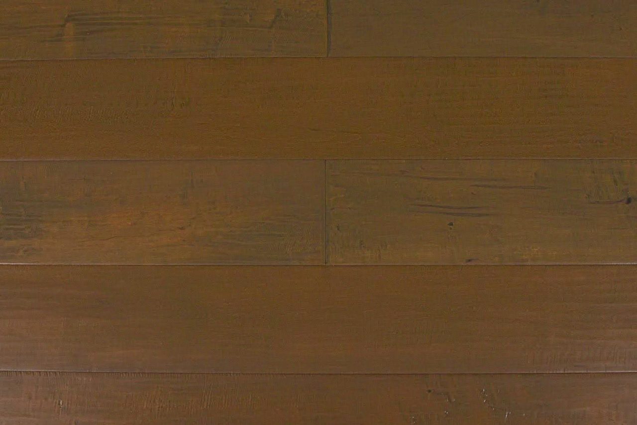 Montserrat Floor Engineered Maple – Brown Distressed/Handscraped by Montserrat Floor, brown maple engineered wood flooring, detail view