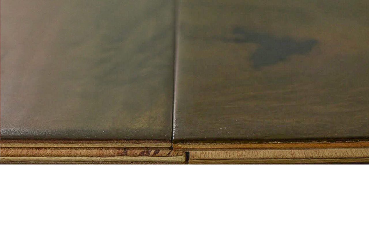 Montserrat Floor Engineered Maple – Brown Distressed/Handscraped by Montserrat Floor, brown maple engineered wood flooring, detail view