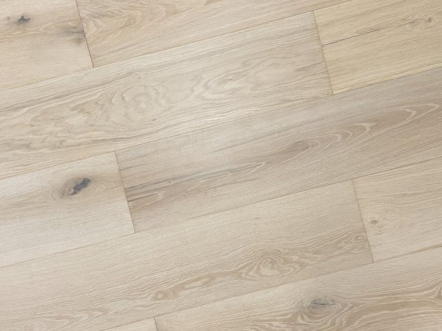 Montserrat Floor Engineered European Oak – Light White Grey Wirebrushed by Montserrat Floor, light white grey european oak engineered wood flooring, detail view