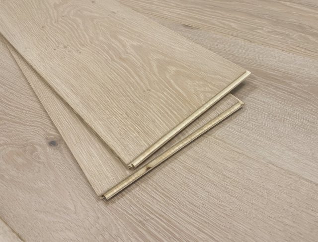 Montserrat Floor Engineered European Oak – Light White Grey Wirebrushed by Montserrat Floor, light white grey european oak engineered wood flooring, detail view