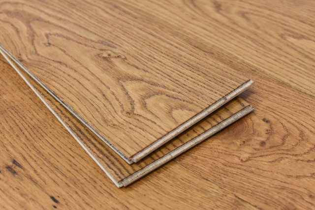 Montserrat Floor Engineered European Oak – Tan Wirebrushed by Montserrat Floor, tan european oak engineered wood flooring, detail view