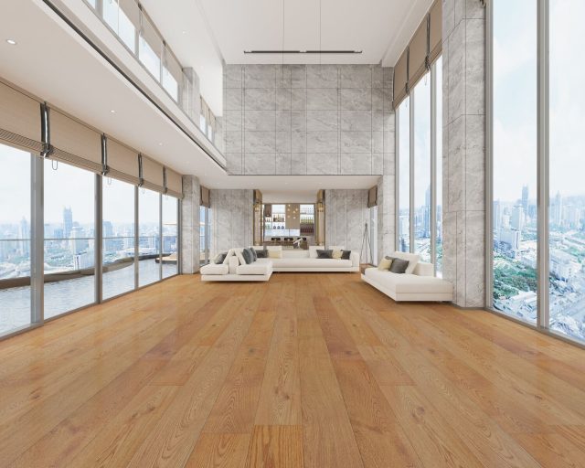 Montserrat Floor Engineered European Oak – Tan Wirebrushed by Montserrat Floor, tan european oak engineered wood flooring, detail view
