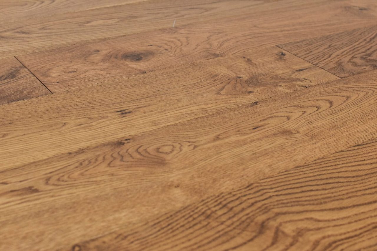 Montserrat Floor Engineered European Oak – Tan Wirebrushed by Montserrat Floor, tan european oak engineered wood flooring, detail view