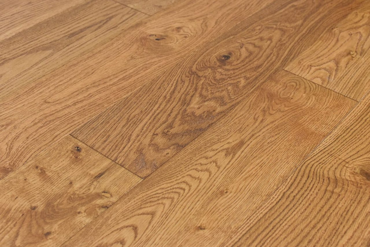 Montserrat Floor Engineered European Oak – Tan Wirebrushed by Montserrat Floor, tan european oak engineered wood flooring, detail view