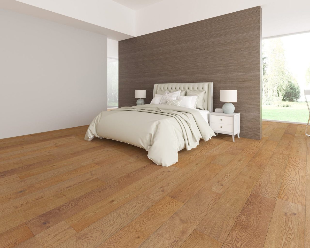 Montserrat Floor Engineered European Oak – Tan Wirebrushed by Montserrat Floor, tan european oak engineered wood flooring, detail view