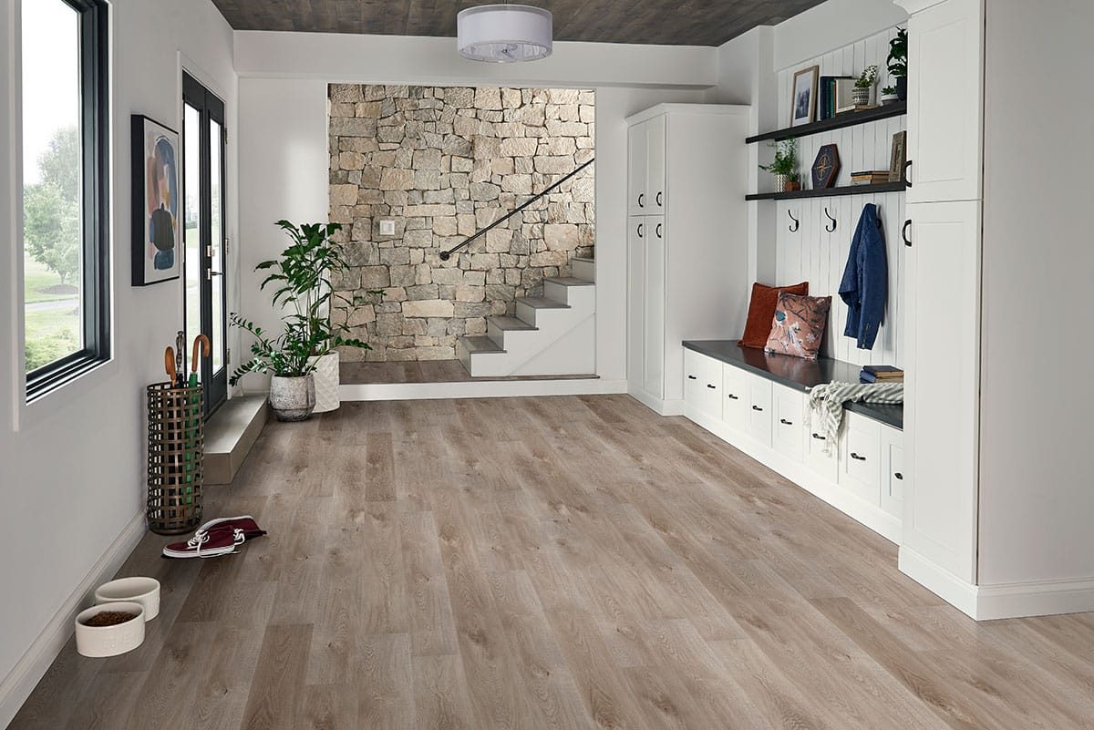 MSI Surfaces LVP – Light Gray by MSI Surfaces, gray-light luxury vinyl tile flooring, detail view