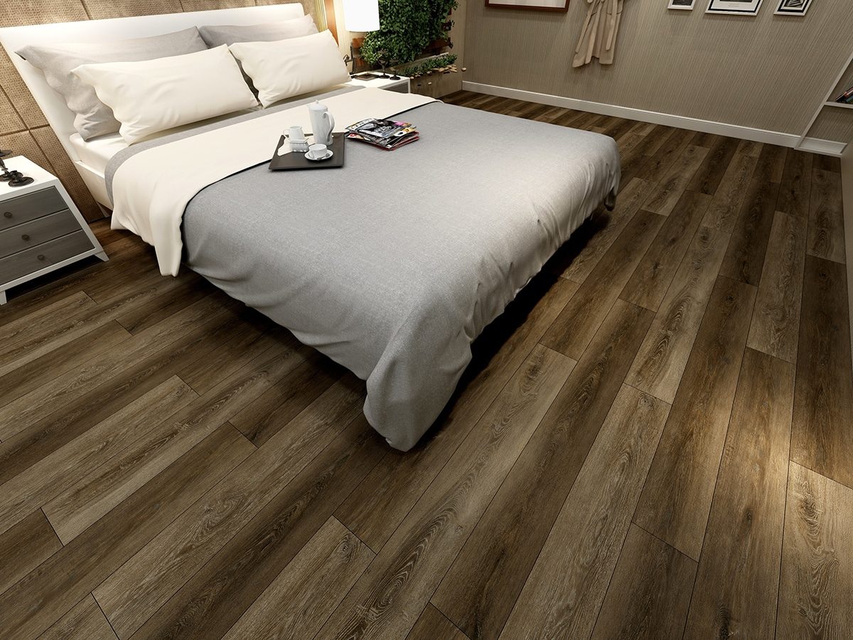 MSI Surfaces LVP – Brown Barrell by MSI Surfaces, brown luxury vinyl tile flooring, detail view