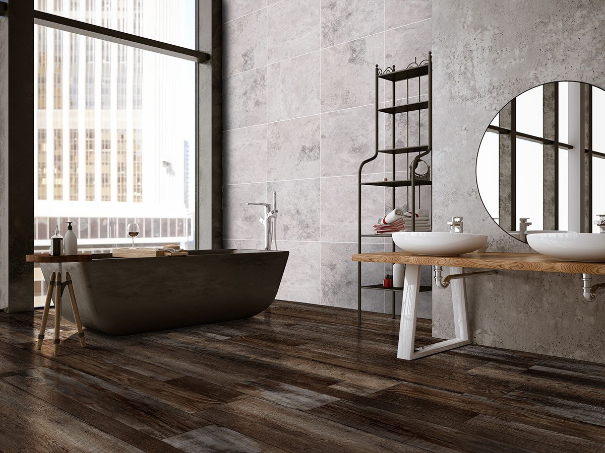MSI Surfaces LVP – Brown Bembridge by MSI Surfaces, brown luxury vinyl tile flooring, detail view