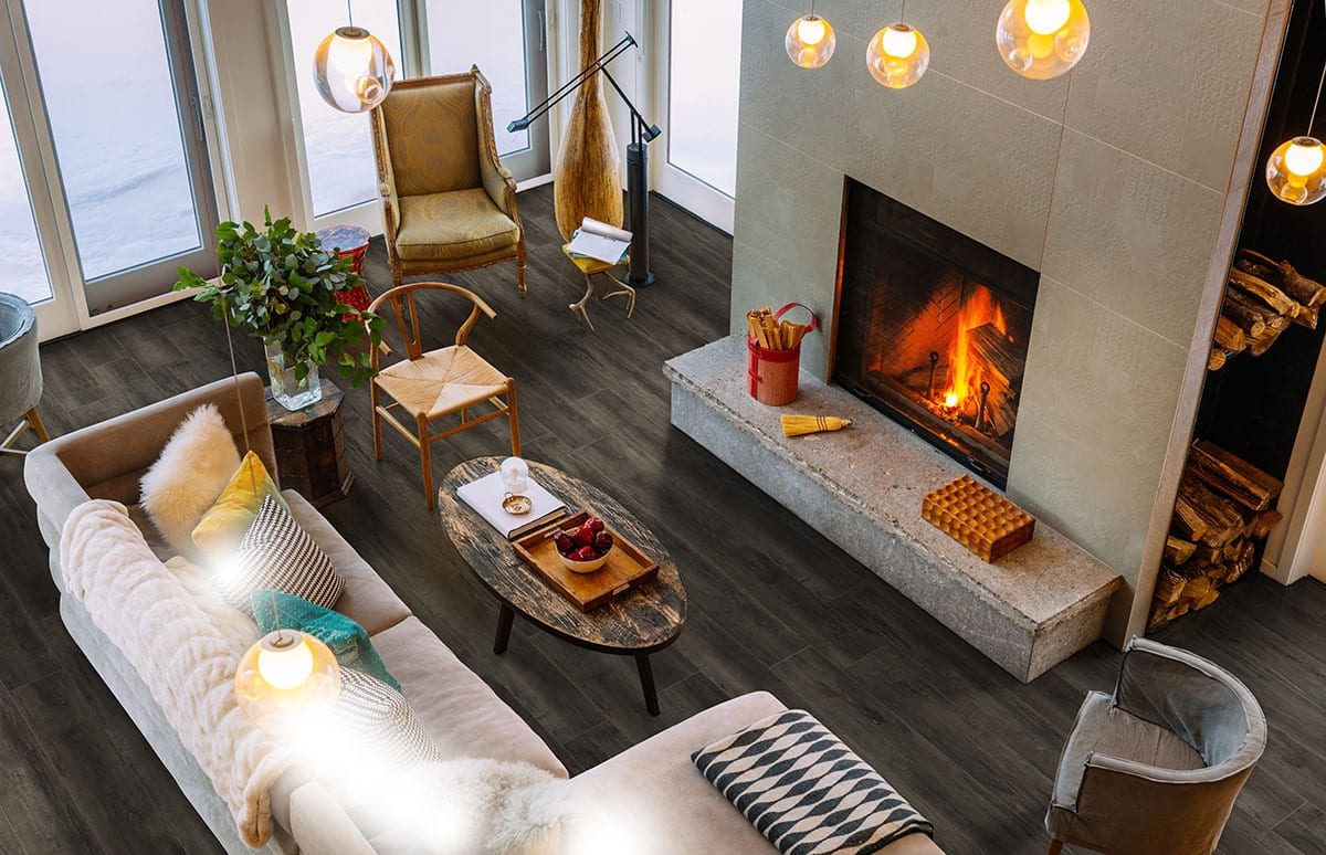 MSI Surfaces LVP – Brown by MSI Surfaces, brown luxury vinyl tile flooring, detail view