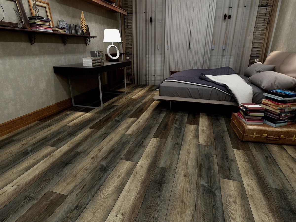 MSI Surfaces LVP – Brown Stable by MSI Surfaces, brown luxury vinyl tile flooring, detail view