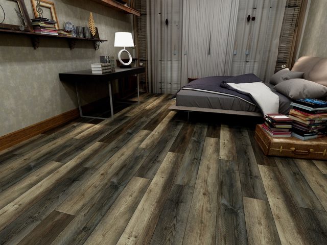 MSI Surfaces LVP – Brown Stable by MSI Surfaces, brown luxury vinyl tile flooring, detail view