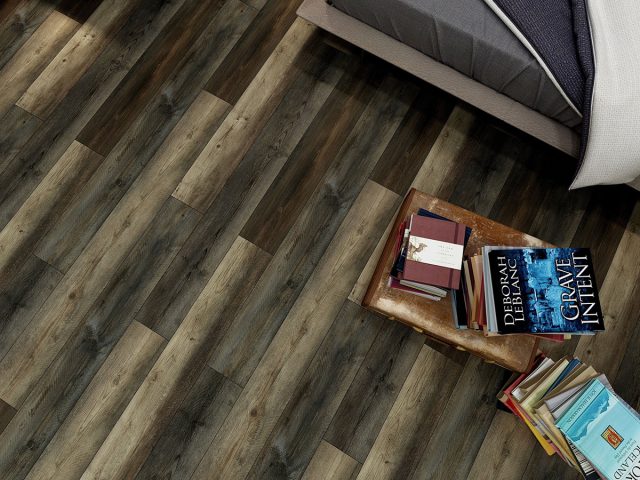 MSI Surfaces LVP – Brown Stable by MSI Surfaces, brown luxury vinyl tile flooring, detail view