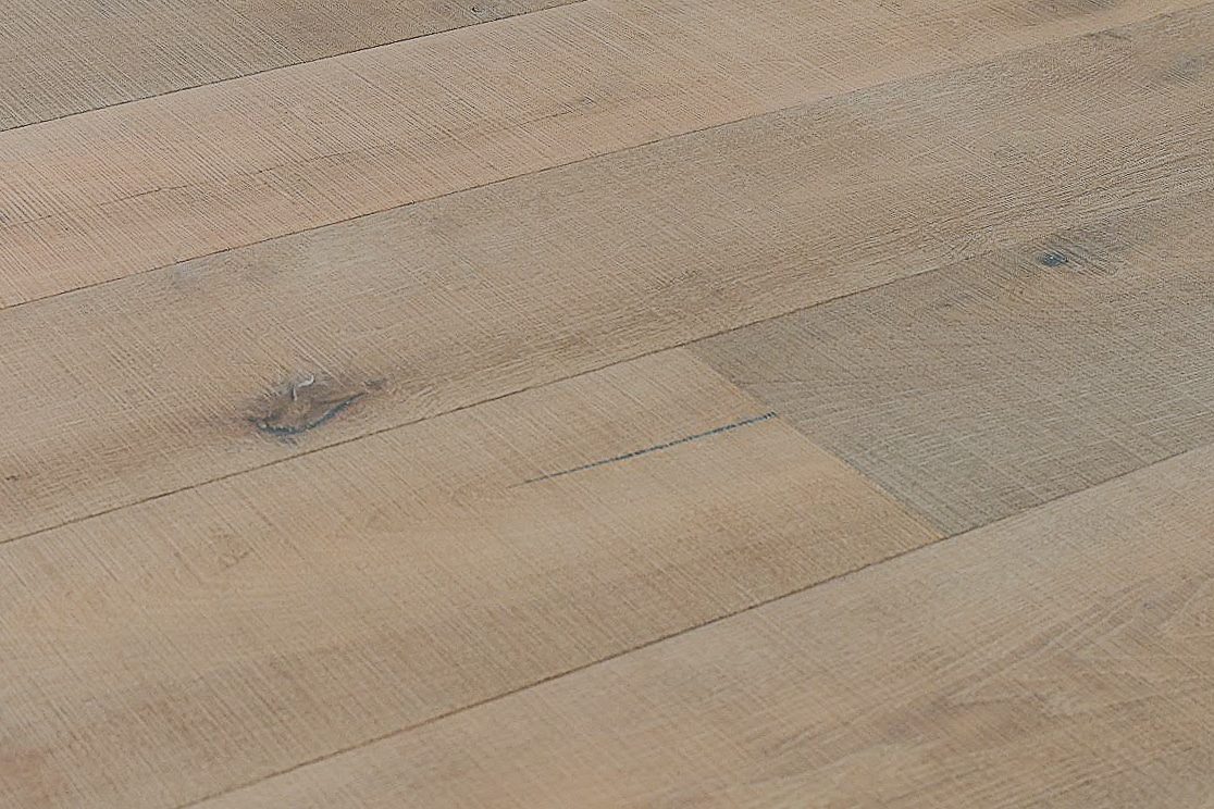 Montserrat Floor Engineered European Oak – Tan Wirebrushed by Montserrat Floor, tan european oak engineered wood flooring, detail view