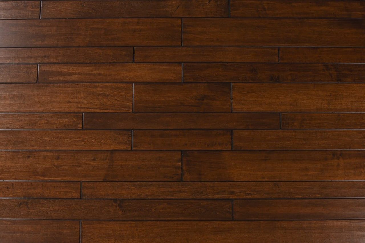 Montserrat Floor Engineered Maple – Brown Handscraped by Montserrat Floor, brown maple engineered wood flooring, plank sample