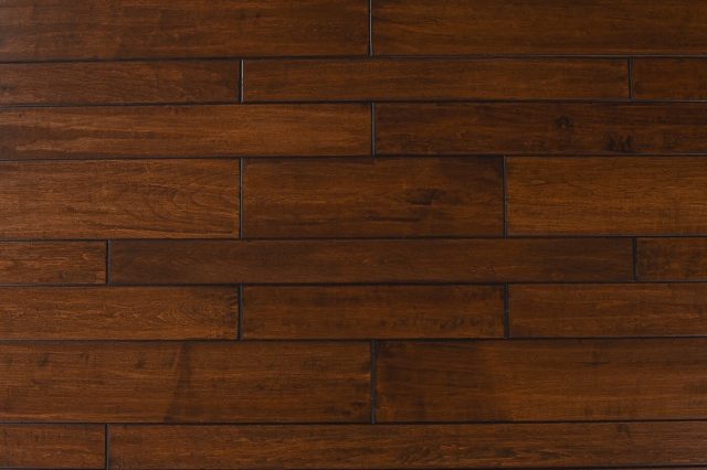 Montserrat Floor Engineered Maple – Brown Handscraped by Montserrat Floor, brown maple engineered wood flooring, detail view