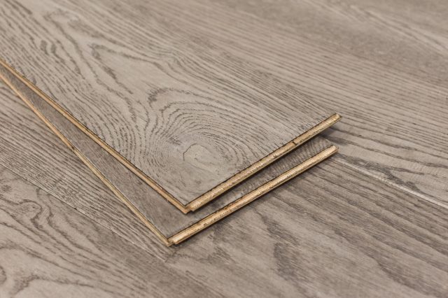Montserrat Floor Engineered European Oak – Grey Wirebrushed by Montserrat Floor, grey european oak engineered wood flooring, detail view