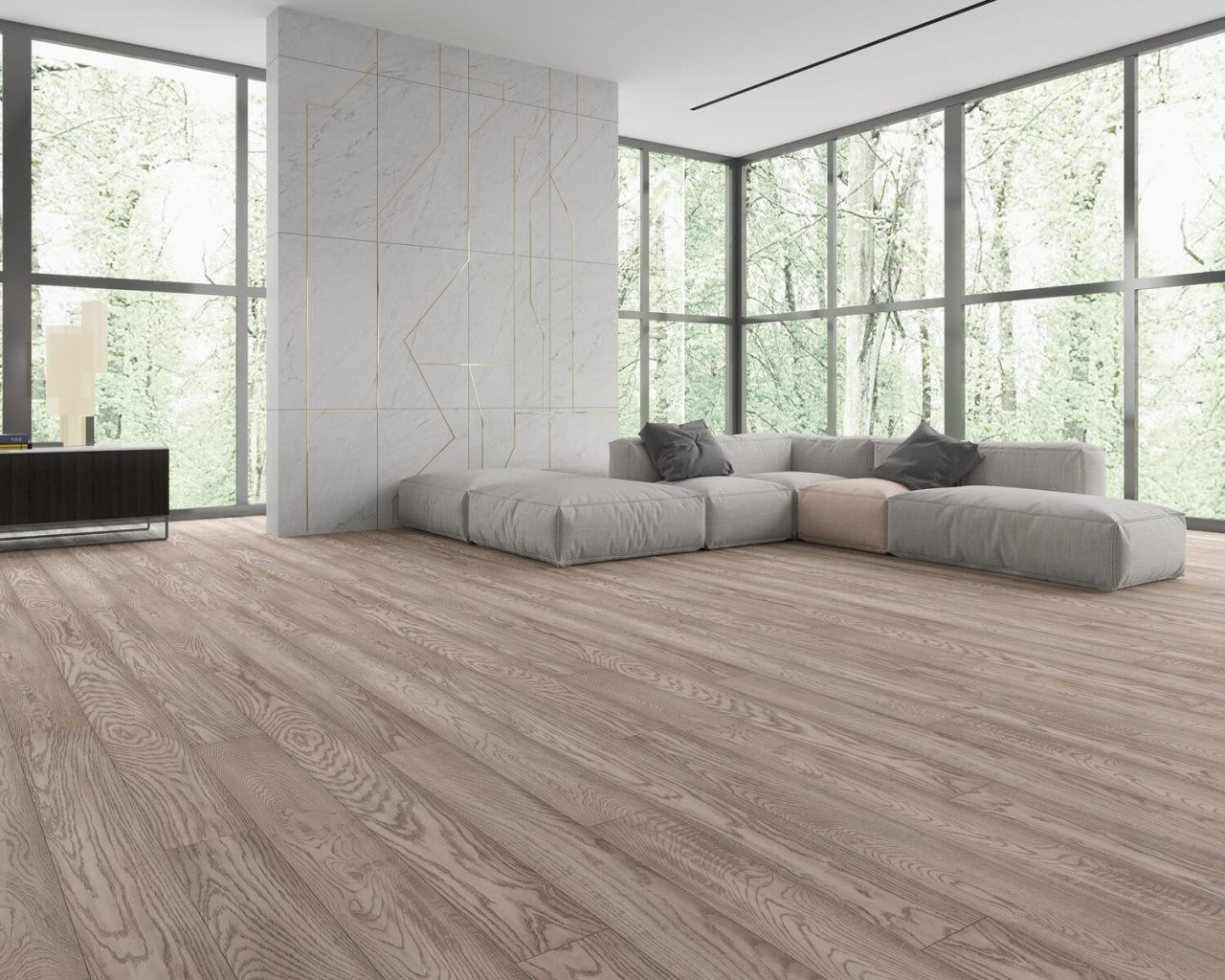 Montserrat Floor Engineered European Oak – Grey Wirebrushed by Montserrat Floor, grey european oak engineered wood flooring, detail view