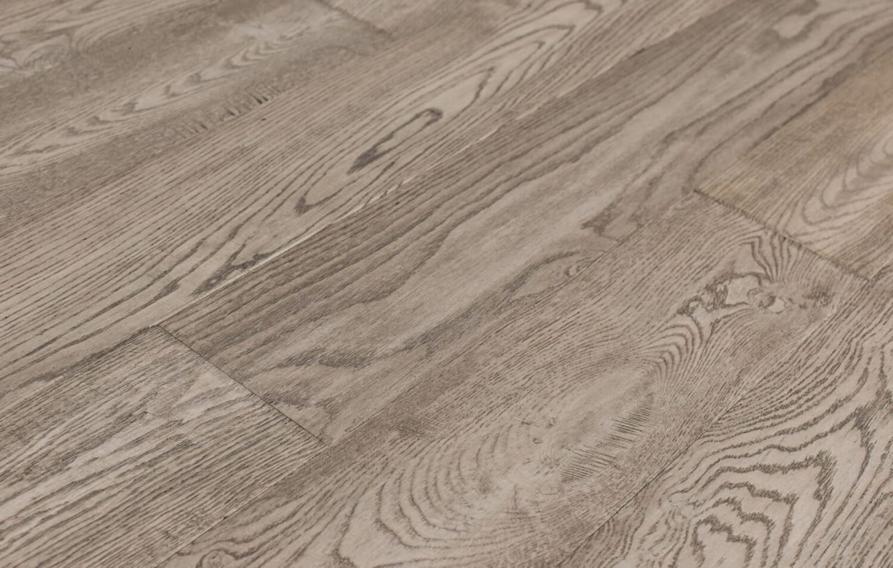Montserrat Floor Engineered European Oak – Grey Wirebrushed by Montserrat Floor, grey european oak engineered wood flooring, detail view