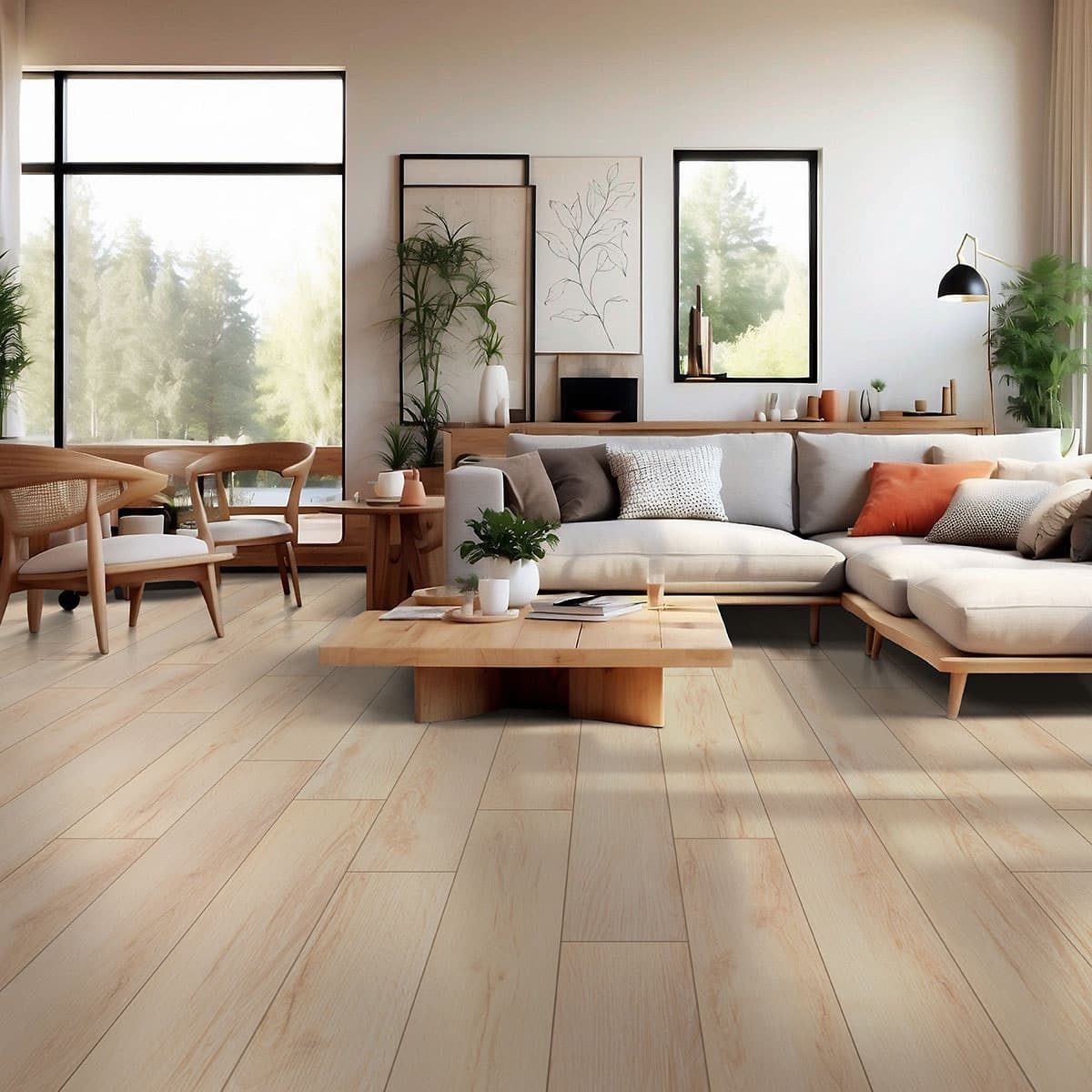 MSI Surfaces LVP – Blonde by MSI Surfaces, blonde luxury vinyl tile flooring, detail view
