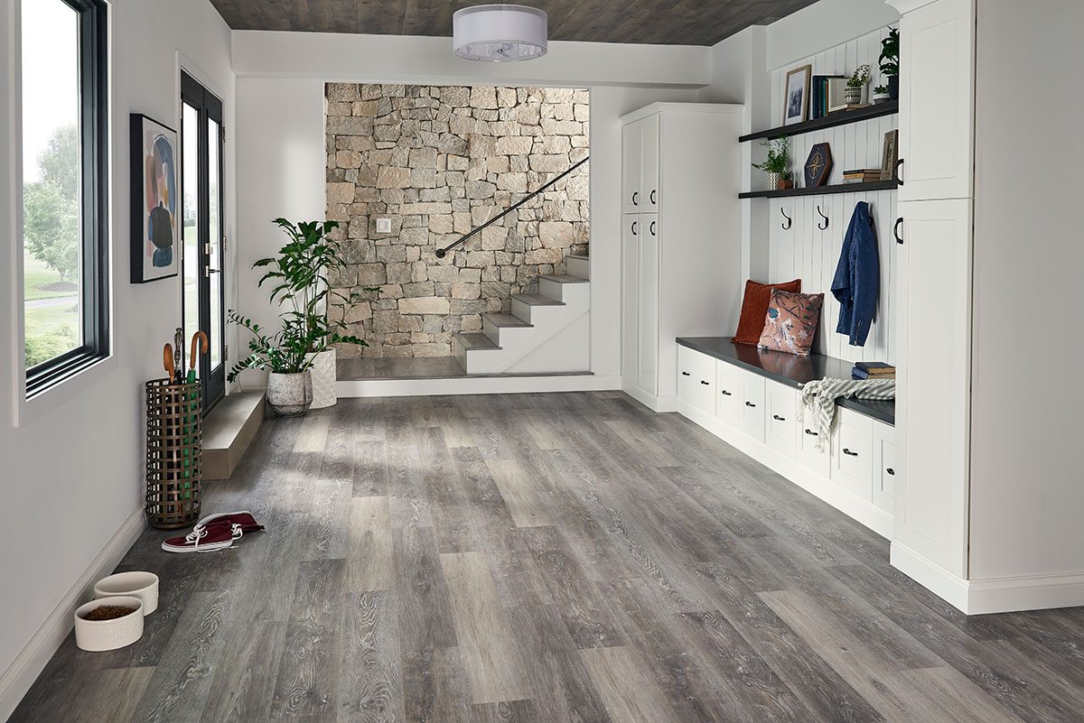 MSI Surfaces LVP – Gray-Light by MSI Surfaces, gray-light luxury vinyl tile flooring, detail view