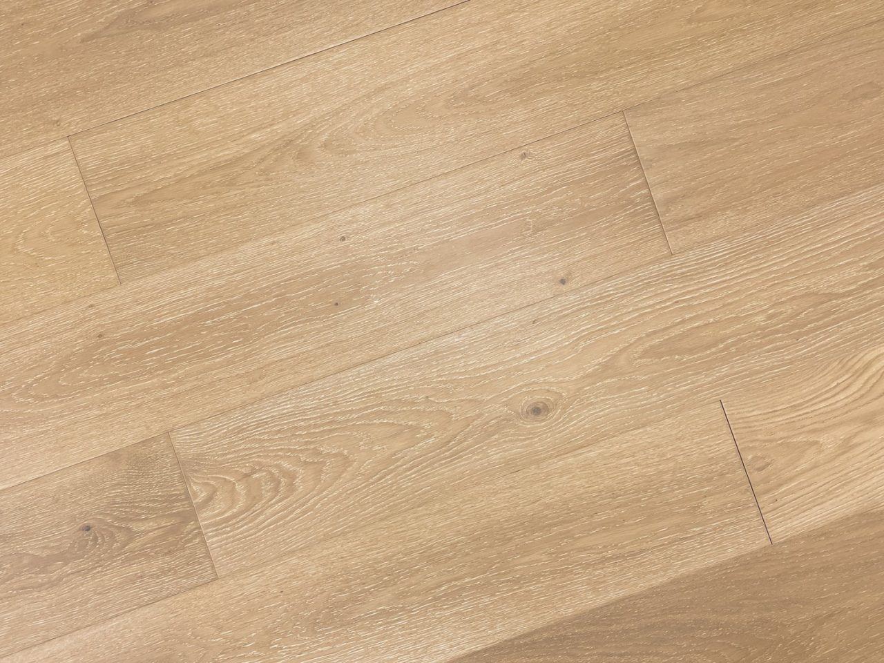 Montserrat Floor Engineered European Oak – Beige Wirebrushed by Montserrat Floor, beige european oak engineered wood flooring, detail view
