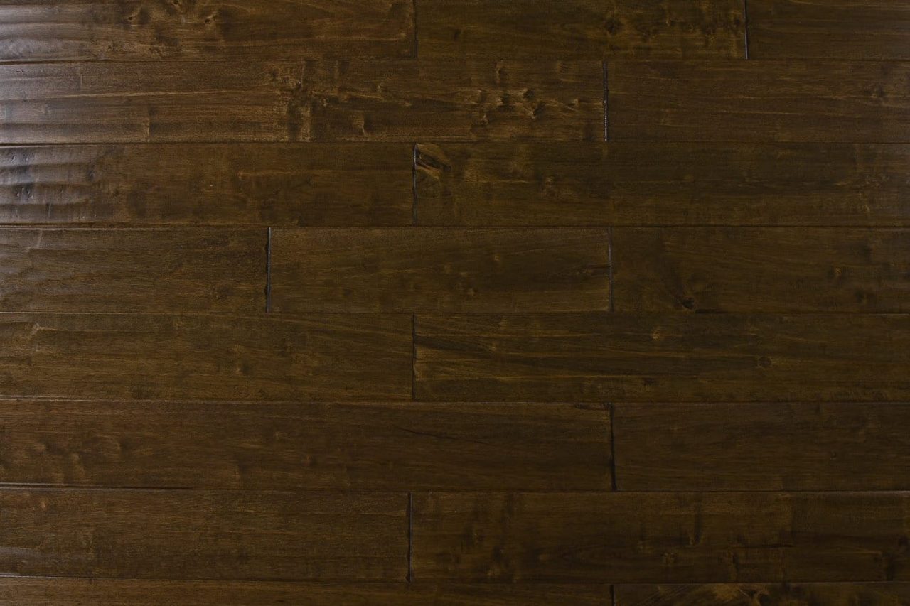 Montserrat Floor Engineered Hevea – Brown Handscraped by Montserrat Floor, brown hevea engineered wood flooring, plank sample