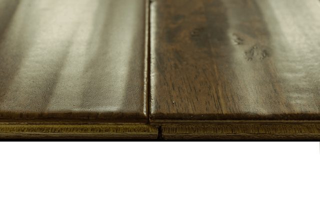 Montserrat Floor Engineered Hevea – Brown Handscraped by Montserrat Floor, brown hevea engineered wood flooring, detail view
