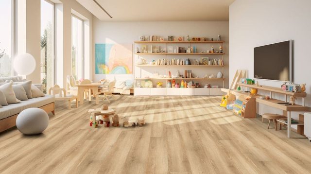 MSI Surfaces LVP – Blonde Hyde Haven by MSI Surfaces, blonde luxury vinyl tile flooring, detail view