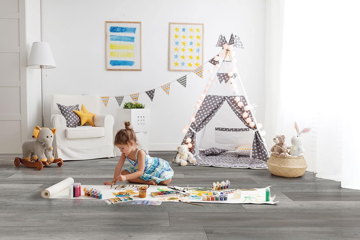 MSI Surfaces LVP – Gray-Dark Katella Ash by MSI Surfaces, gray-dark luxury vinyl tile flooring, detail view