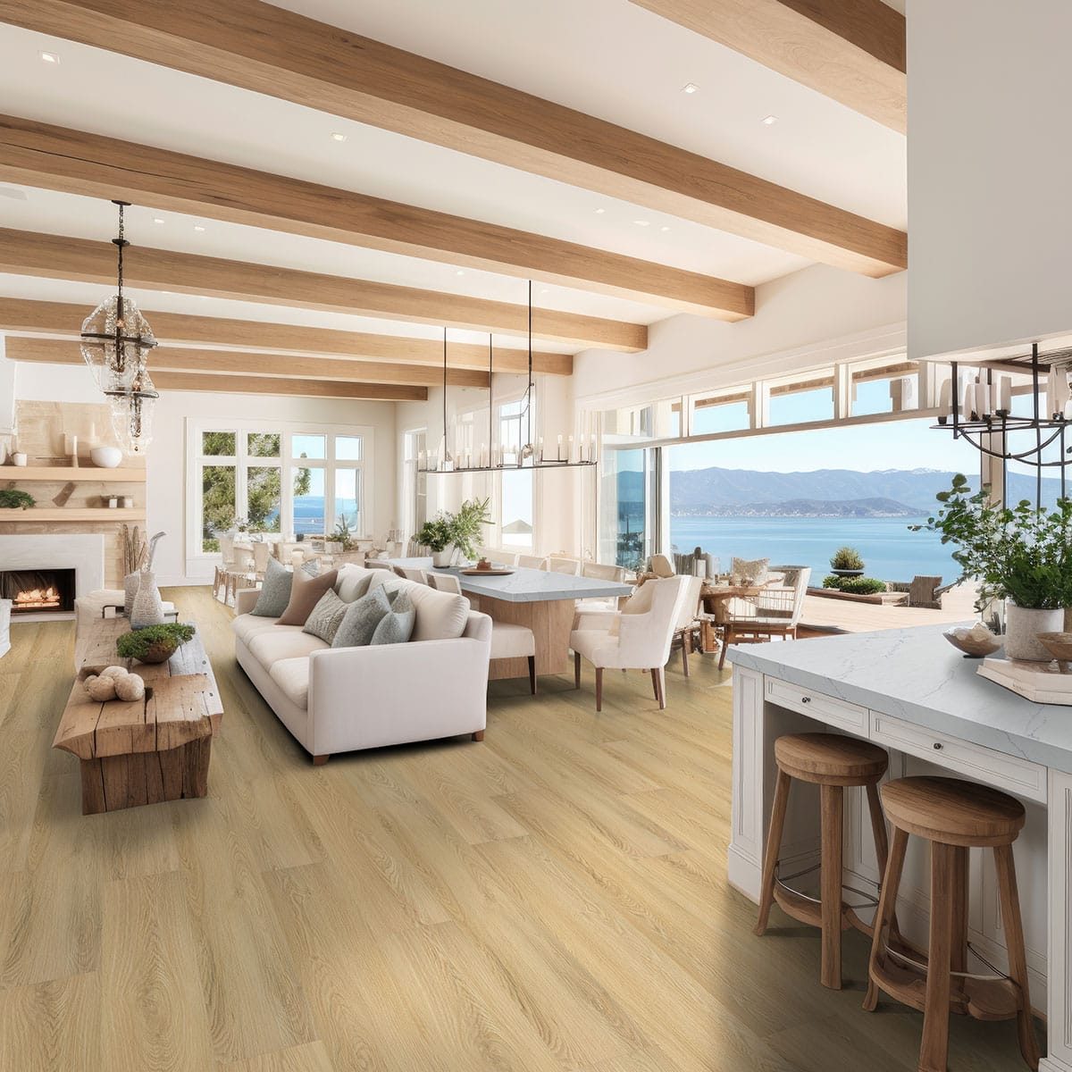 MSI Surfaces LVP – Blonde by MSI Surfaces, blonde luxury vinyl tile flooring, detail view