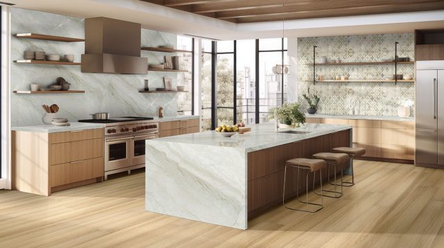 MSI Surfaces LVP – Blonde by MSI Surfaces, blonde luxury vinyl tile flooring, detail view