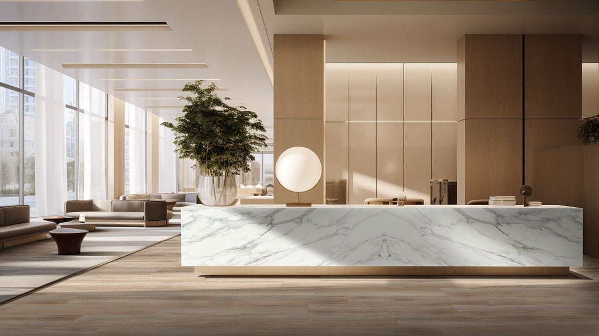 MSI Surfaces LVP – Blonde Palmilla by MSI Surfaces, blonde luxury vinyl tile flooring, detail view