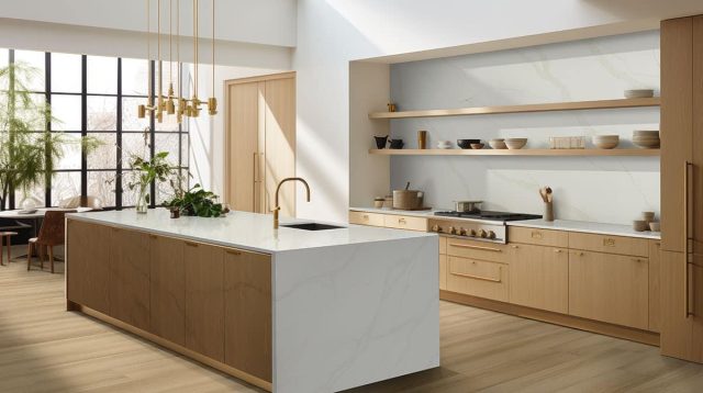 MSI Surfaces LVP – Blonde Luxury by MSI Surfaces, blonde luxury vinyl tile flooring, detail view